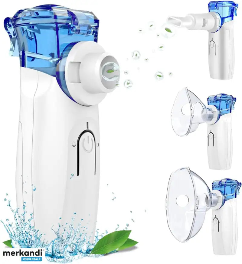 Portable Mesh Nebulizer | Silent Cool Mist | Adult + Child Masks | USB Rechargeable