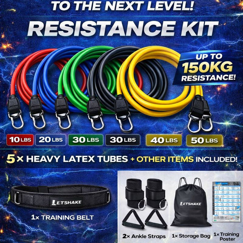 Healthy Lifestyle Daily Movement & Fitness Care Kit - Daily Body Strength, Flexibility & Wellness Training System